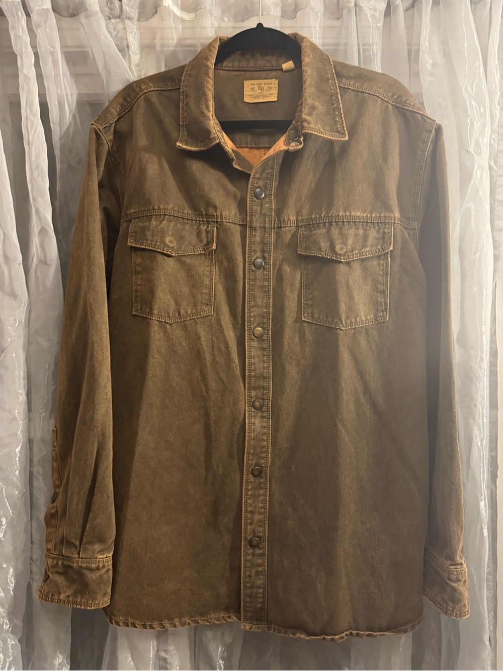 RedHead Ranch WillowBrook Brown Suede Button Down Shirt Jacket
